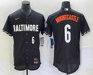 Men%27s Baltimore Orioles #6 Ryan Mountcastle Number Black 2023 City Connect Flex Base Stitched Jersey